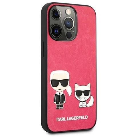 Karl Lagerfeld Klhcp13lpcuskcp Custodia Per Iphone 13 Pro / 13 6,1 Fucsia /striscia Ikonik Karl & Choupette - Foto 2