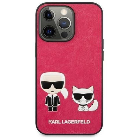 Karl Lagerfeld Klhcp13lpcuskcp Custodia Per Iphone 13 Pro / 13 6,1 Fucsia /striscia Ikonik Karl & Choupette - Foto 7