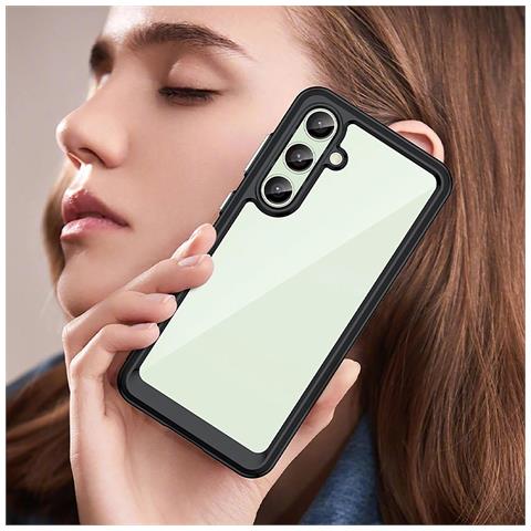 ""custodia In Silicone Con Cornice In Gel Per Samsung Galaxy S24 Fe"" - Nera - Foto 1