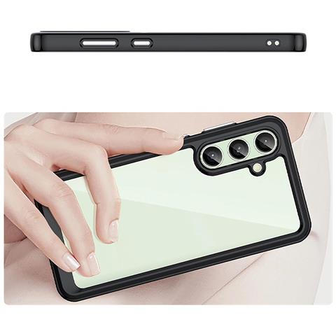""custodia In Silicone Con Cornice In Gel Per Samsung Galaxy S24 Fe"" - Nera - Foto 7