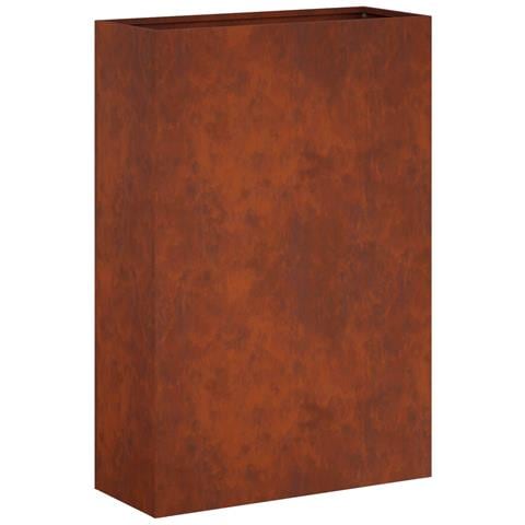 Vaso da giardino Ruggine 40 x 20 x 75 cm Acciaio Corten - Foto 1