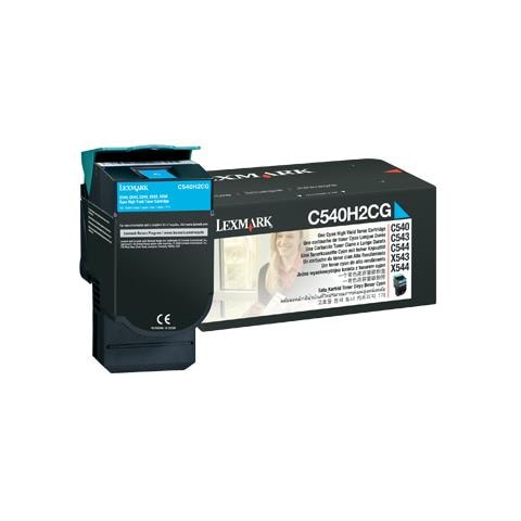 C540H2CG Toner Originale Ciano per X544dn Capacità 2000 Pagine - Foto 1