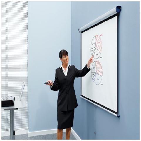 Schermo di proiezione Nobo 1902392 - Cornice fissa - 220 cm (86,6") - 4:3 - Montaggio a soffitto, Montaggio a muro - 132,5 cm (52,2") x 175 cm (68,9") - Matte Bianco - Foto 8