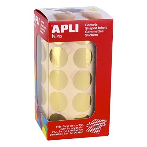 Etichetta multiuso - 20 mm Diametro - 1770 / Pacco - Permanente - Oro - Foto 1