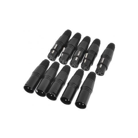 Set Di 10 Connettori Cannon / xlr (5 Maschi + 5 Femmine) Art. 10xlrset - Foto 1