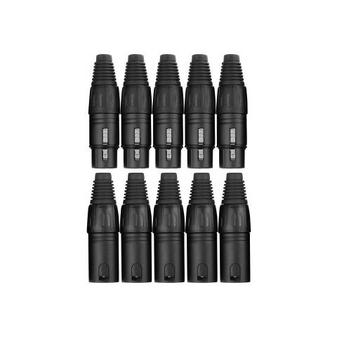 Set Di 10 Connettori Cannon / xlr (5 Maschi + 5 Femmine) Art. 10xlrset - Foto 2