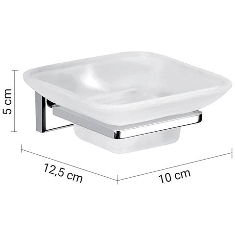 Portasapone Da Muro In Acciaio Inox Aisi 304 E Cromall 6911 Serie Colorado Cromato - Foto 4