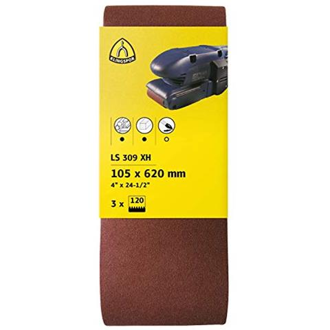 , 4480, Nastro Abrasivo Per Mano Levigatrice A Nastro Ls 309 Xh, 100 X 610 Mm, Grana 60 - Foto 2