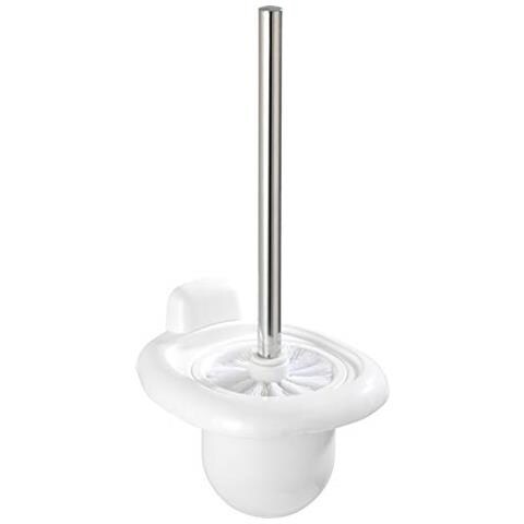17947100 Portascopino Per Wc Puro, Materiali Plastico, 16 X 36 X 15,5 Cm, Bianco - Foto 1
