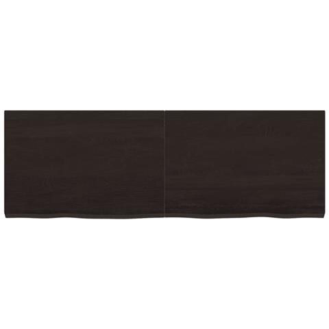 Piano Bagno Marrone Scuro 120x40x (2-4) cm Legno Trattato - Foto 10