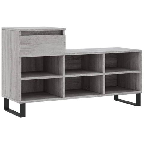 Scarpiera Grigio Sonoma 102x36x60 Cm In Legno Multistrato - Foto 1