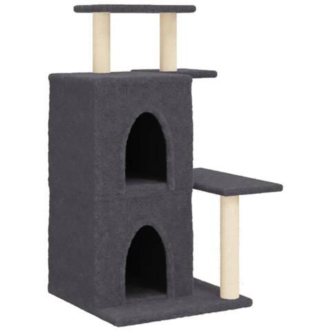 Albero Per Gatti Con Tiragraffi In Sisal Grigio Scuro 97 Cm - Foto 1