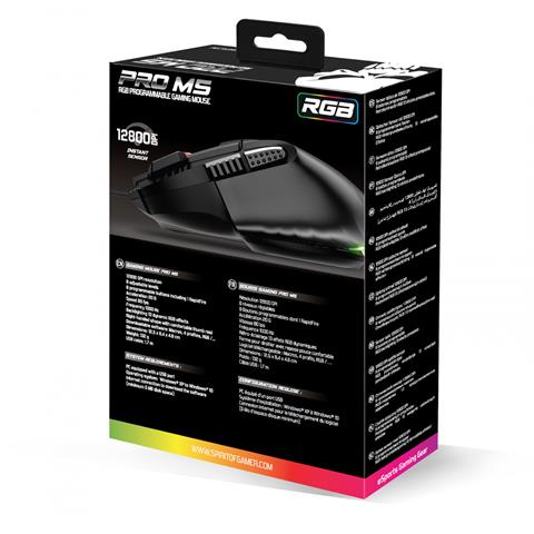 PRO-M5 mouse Gaming Mano destra USB tipo A Ottico 12800 DPI - Foto 6