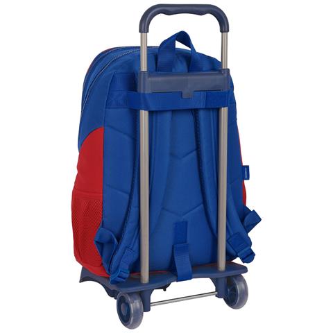 Trolley Per La Scuola Azzurro Rosso Granato 32 X 44 X 16 Cm - Foto 3