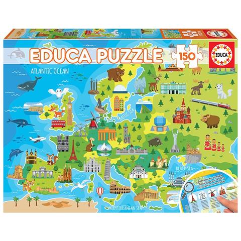 Puzzle Con Mappa Dell'europa - 150 Pezzi (edu18607) - Foto 1