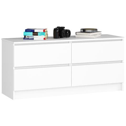 Cassettiera K120, 4 cassetti, 120x40x55 cm, Colore Bianco - Foto 1