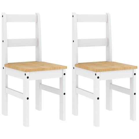 Sedie Da Pranzo 2 Pz Panama 105x30x45 Cm Legno Massello Pino - Foto 2