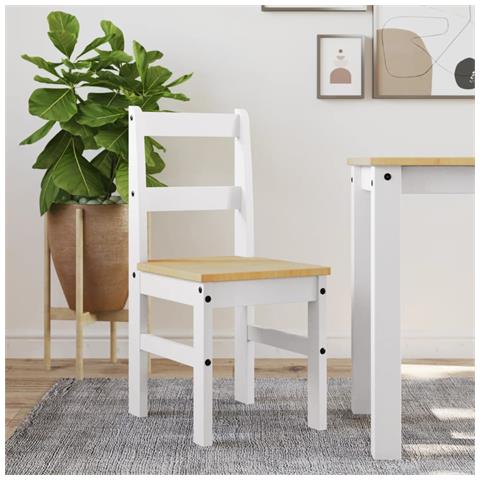 Sedie Da Pranzo 2 Pz Panama 105x30x45 Cm Legno Massello Pino - Foto 1