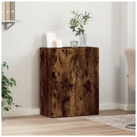 Schedario Rovere Fumo 60x32x77,5 Cm In Legno Multistrato - Foto 3