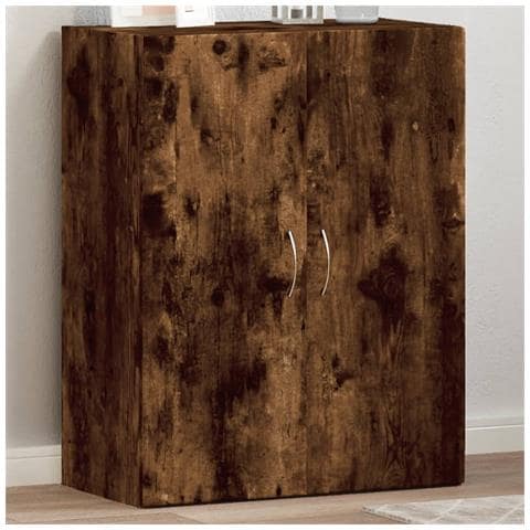 Schedario Rovere Fumo 60x32x77,5 Cm In Legno Multistrato - Foto 1