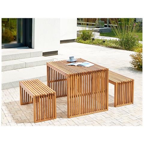 Tavolo Da Giardino Legno D'acacia Chiaro 180 X 90 Cm Sulzano - Foto 1
