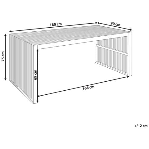 Tavolo Da Giardino Legno D'acacia Chiaro 180 X 90 Cm Sulzano - Foto 7