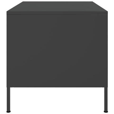 Tavolino da Salotto Nero 68x50x50,5 cm in Acciaio - Foto 2