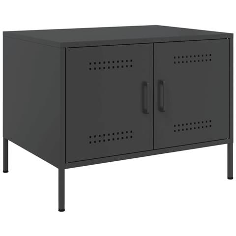 Tavolino da Salotto Nero 68x50x50,5 cm in Acciaio - Foto 1