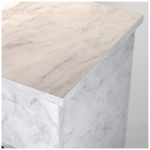 Camino A Bioetanolo Da Terra Bellini In Legno Effetto Marmo Bianco Made In Italy L96 X P35 X H96 - Foto 5