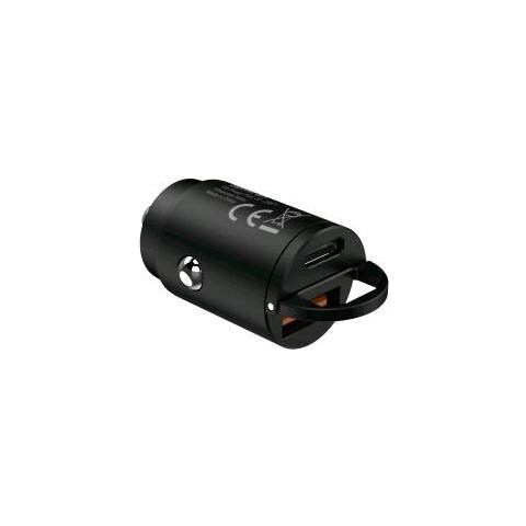 Mini Caricabatterie Da Auto Usb-a + Usb Car Charger Power Delivery 30 W Nero - Foto 1