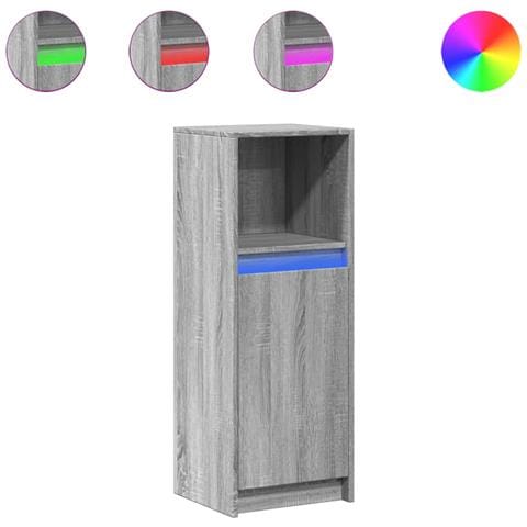 Credenza con LED Grigio Sonoma 38x34x100cm in Legno Multistrato - Foto 1