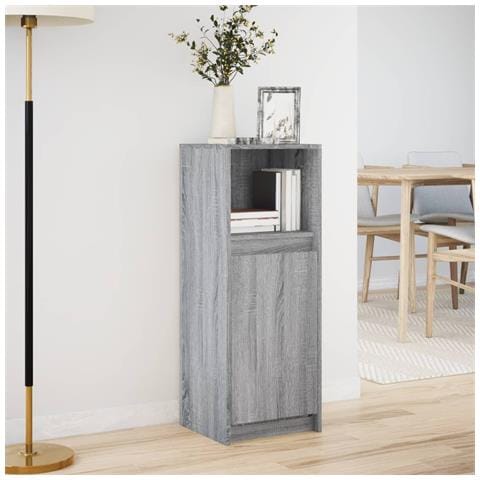 Credenza con LED Grigio Sonoma 38x34x100cm in Legno Multistrato - Foto 10