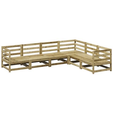 Set Divani da Giardino 6 pz in Legno Impregnato di Pino - Foto 1