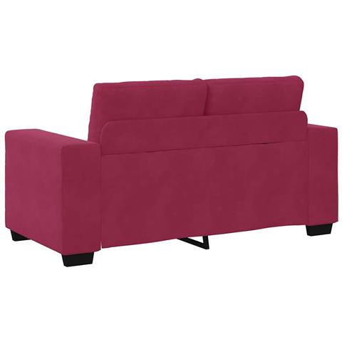 Divano Divanetto Rosso Vino 120 cm in Velluto - Foto 2