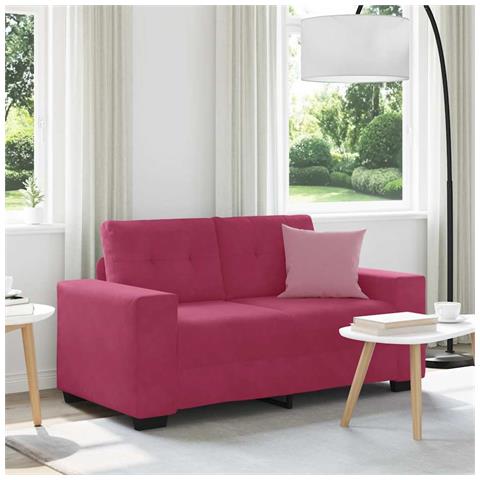 Divano Divanetto Rosso Vino 120 cm in Velluto - Foto 1