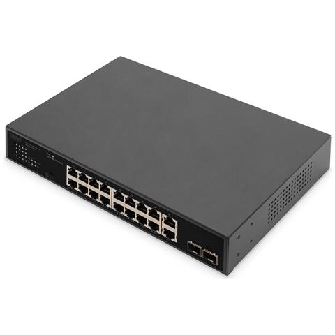 Switch PoE 16+2 porte 10/100/1000 Mbps + 2 Gigabit SFP - Foto 1