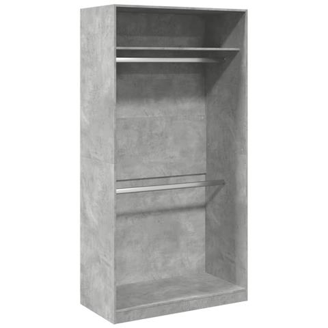 Armadio Grigio Cemento 100x50x200 Cm In Legno Multistrato - Foto 2