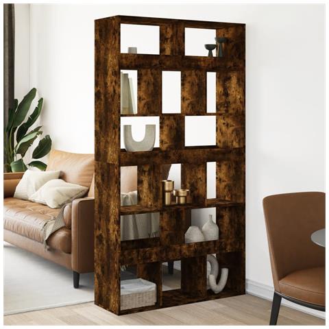 Libreria Rovere Fumo 100x33x187,5 Cm In Truciolato - Foto 1