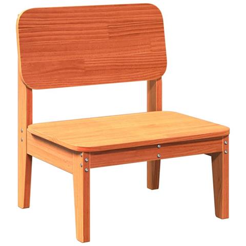 Sedia Da Giardino Marrone Cera 60x52,5x72cm Legno Massello Pino - Foto 2