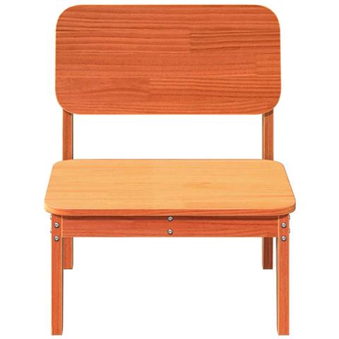 Sedia Da Giardino Marrone Cera 60x52,5x72cm Legno Massello Pino - Foto 3