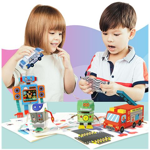 Kit Di Artigianato 3d In Carta Origami. Figure Robot Kingdom. - Foto 2