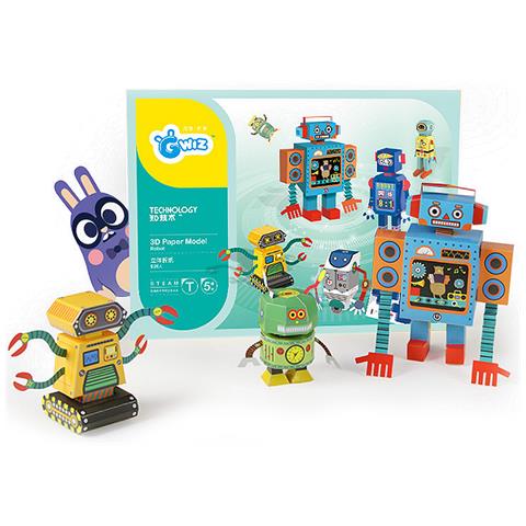 Kit Di Artigianato 3d In Carta Origami. Figure Robot Kingdom. - Foto 1