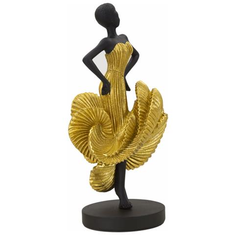 Scultura Ballerina 5 - Oro - Poliresina - 16,5x15x36 Cm - Foto 2
