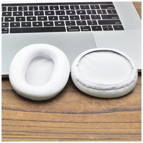 Cuscinetti Auricolari Di Ricambio Per Cuffie Sony Wh-ch720n - Bianchi - Foto 3