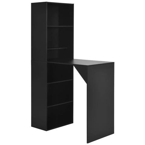 Tavolo Da Bar Con Mobiletto Nero 115x59x200 Cm - Foto 2