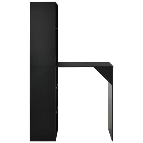 Tavolo Da Bar Con Mobiletto Nero 115x59x200 Cm - Foto 1