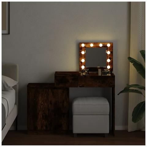 Toeletta Con Led Rovere Fumo 115x37x110,5 Cm - Foto 2