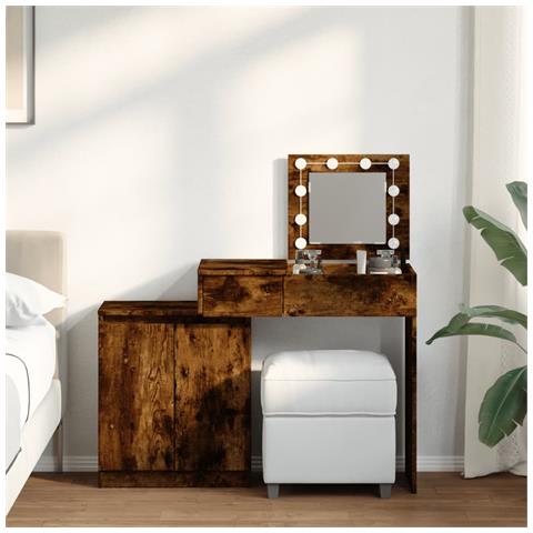 Toeletta Con Led Rovere Fumo 115x37x110,5 Cm - Foto 8