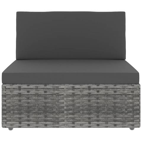 Lusso Casadino -  Divano Modulare A 3 Posti In Polyrattan Grigio - Foto 8