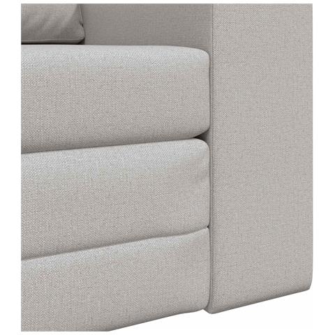 Divano Letto 2-in-1 Grigio Nuvola 98x71x83 cm Tessuto - Foto 9